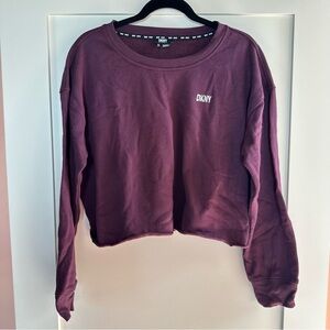 DKNY Women's Plum Cropped Hoodie